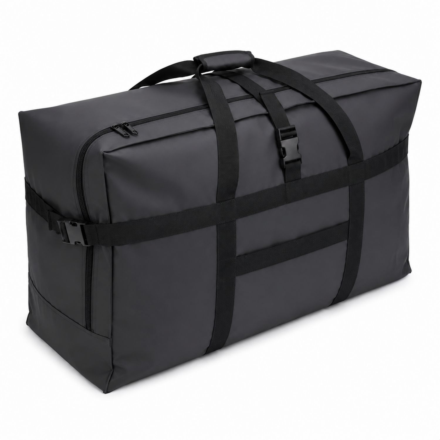 Bolsa de Viaje Negro Grande con Cremallera de 105L