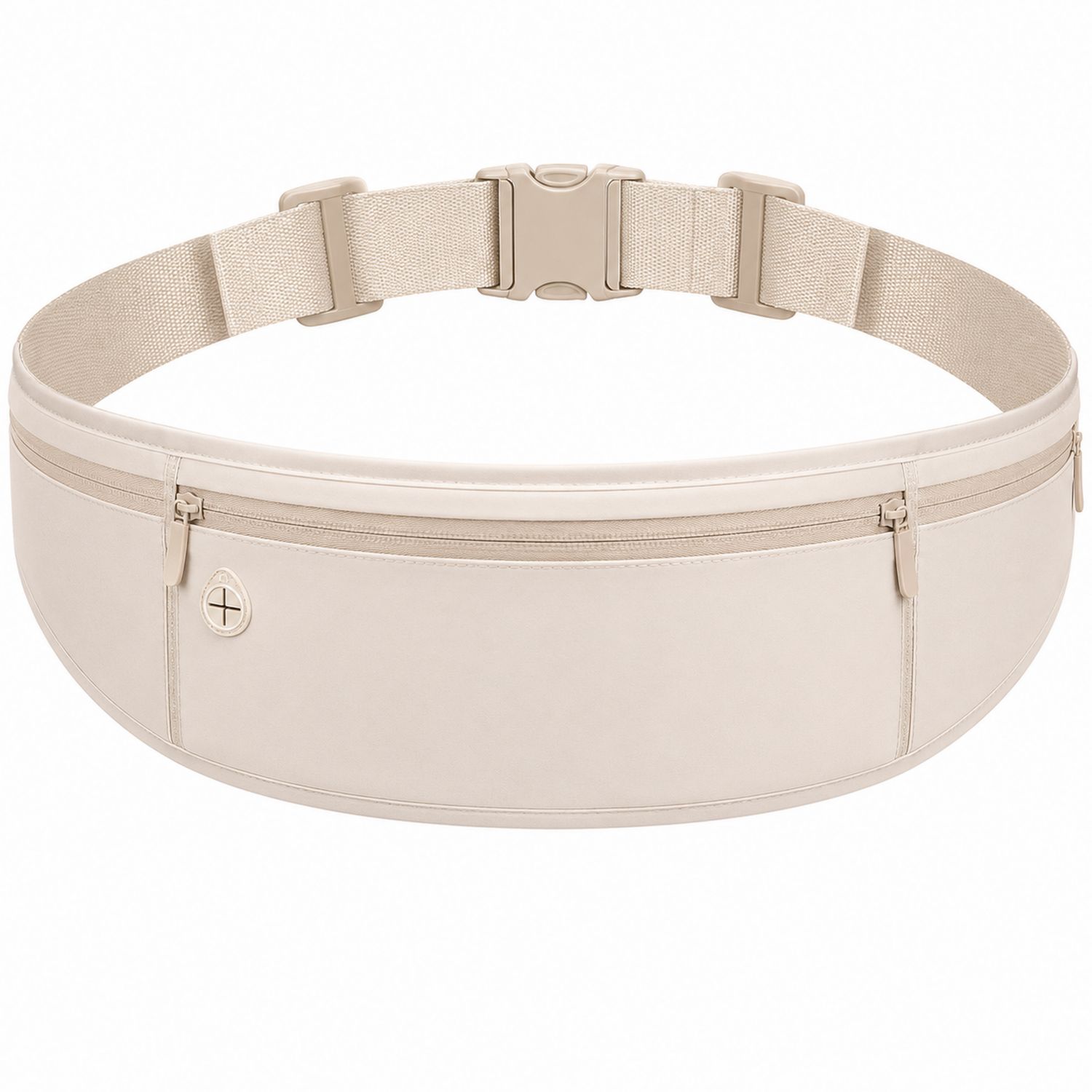 Cinturón de Viaje con Cremallera Ajustable Beige