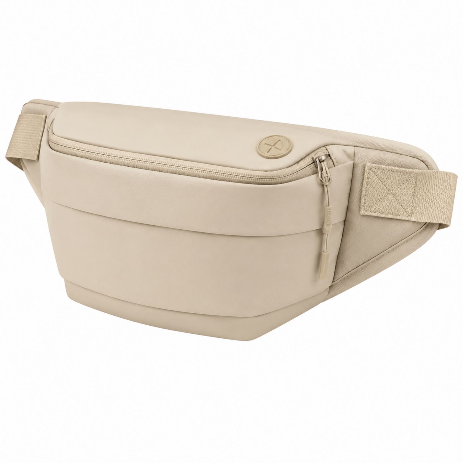 Riñonera beige impermeable multifuncional