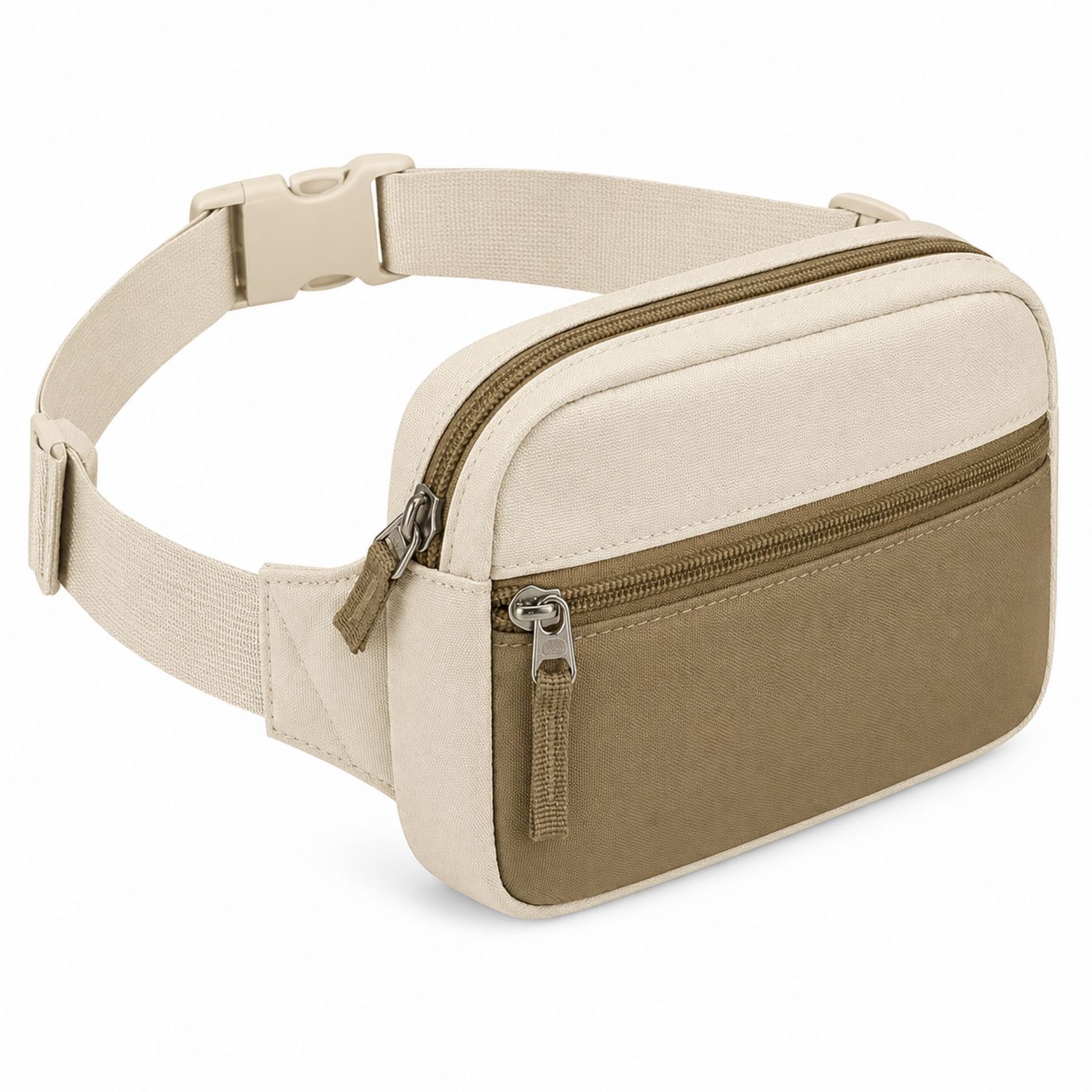 Riñonera de Cintura Color Beige y Caqui Unisex