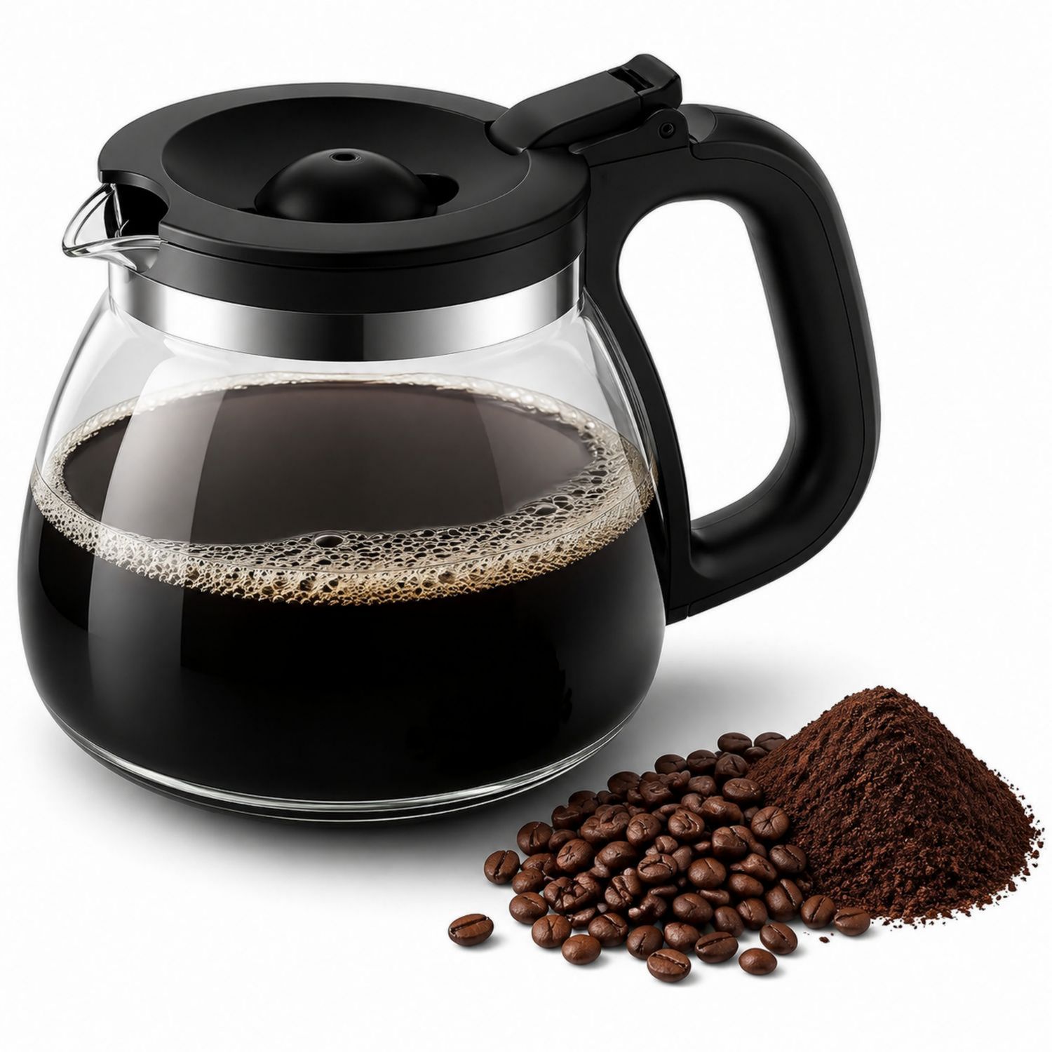 Caraffa da Caffè in Vetro 1.5L con Manico Nero