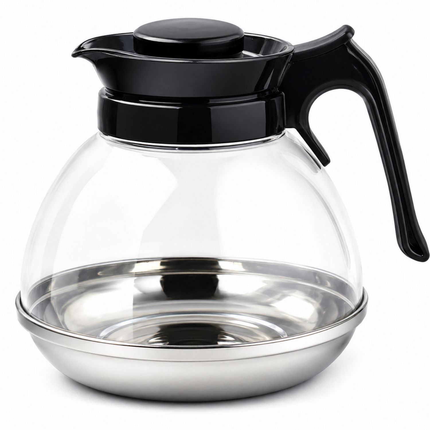 Caraffa per Caffè in Vetro con Manico Nero, 1.5L