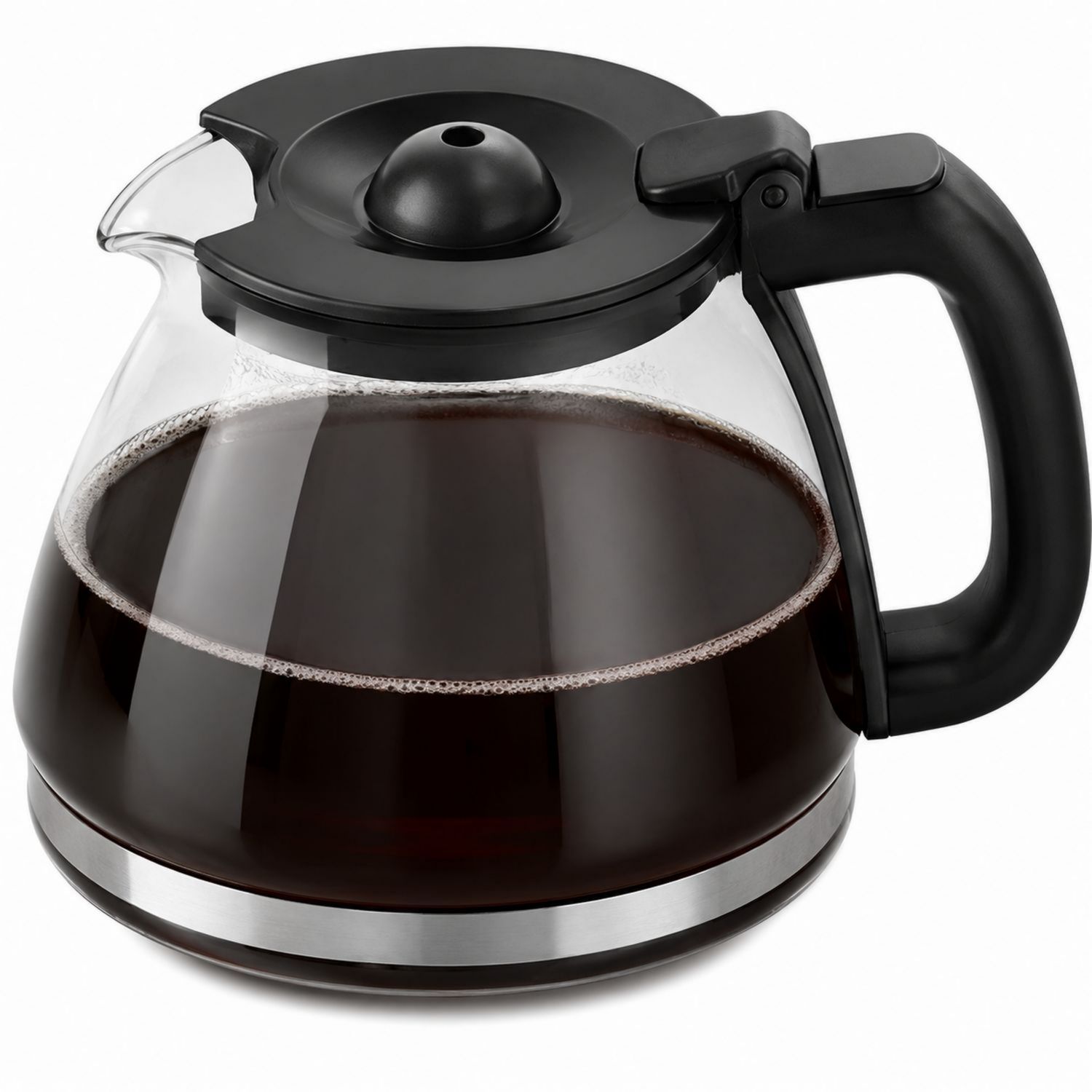 Caraffa in vetro per caffè 1L con coperchio e manico nero