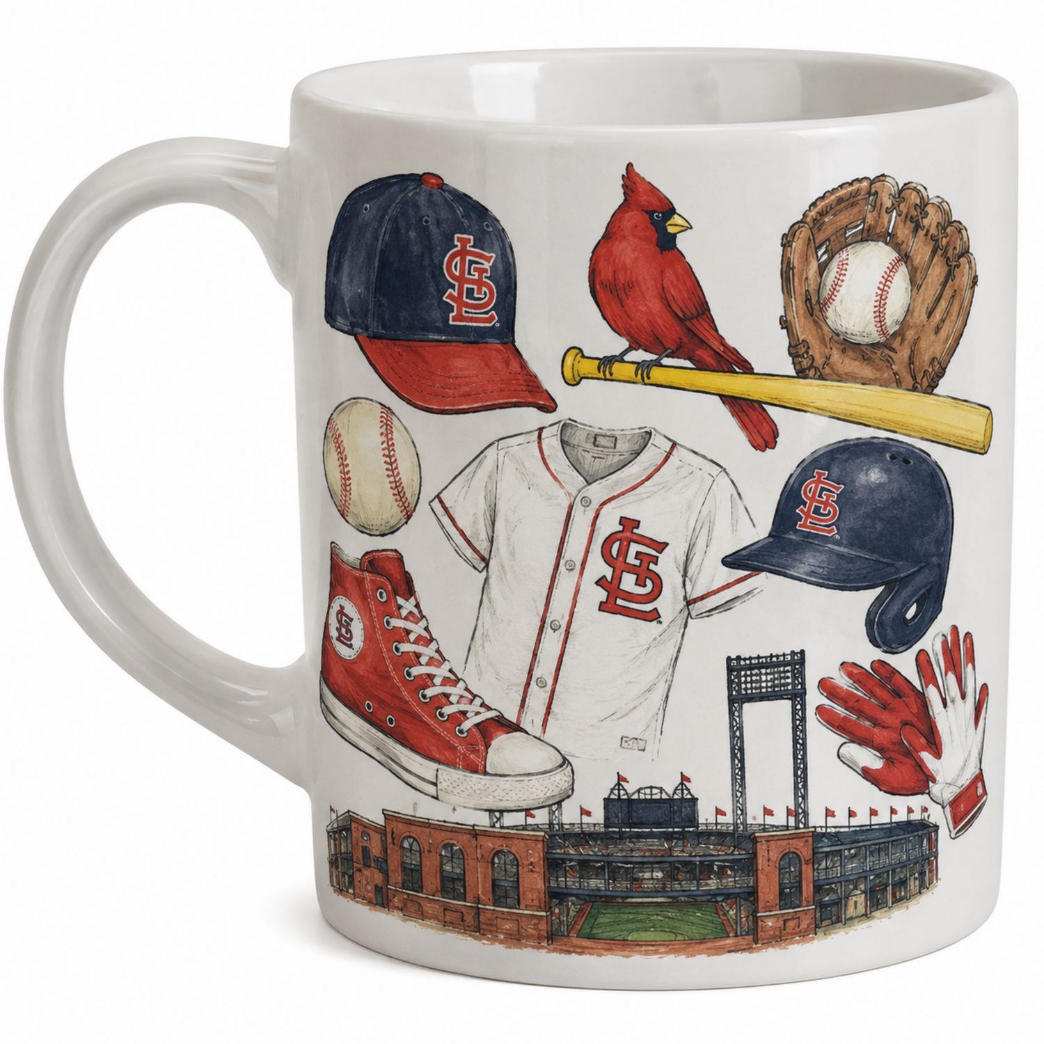 Tazza in Ceramica con Design Sportivo St. Louis Cardinals