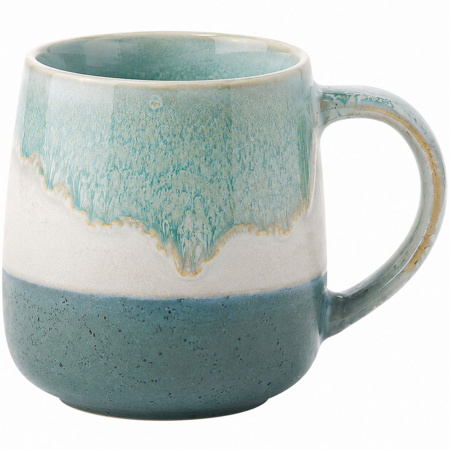 Tazza in Ceramica Smaltata Verde e Blu 300ml
