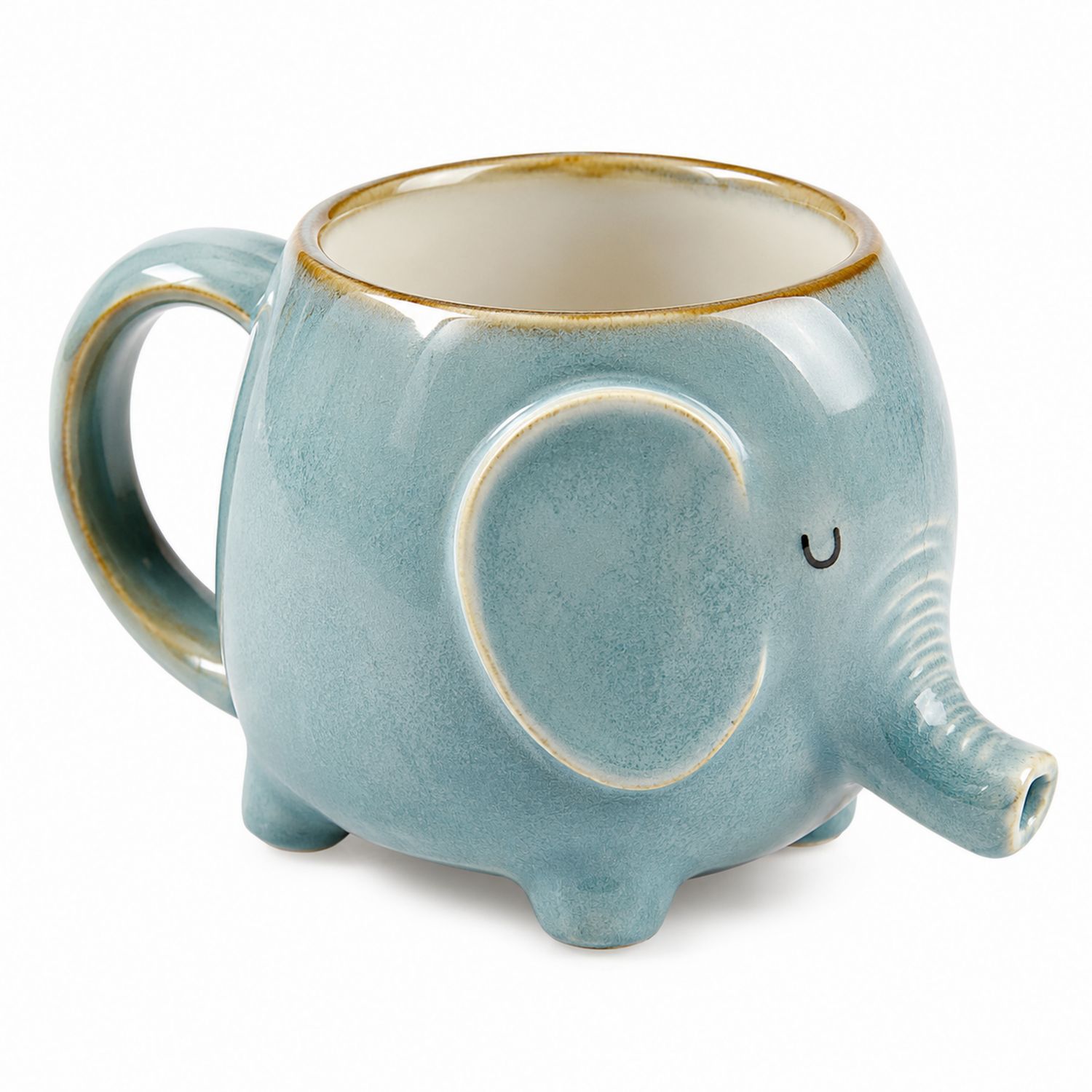 Tazza a Forma di Elefante in Ceramica Blu 300ml