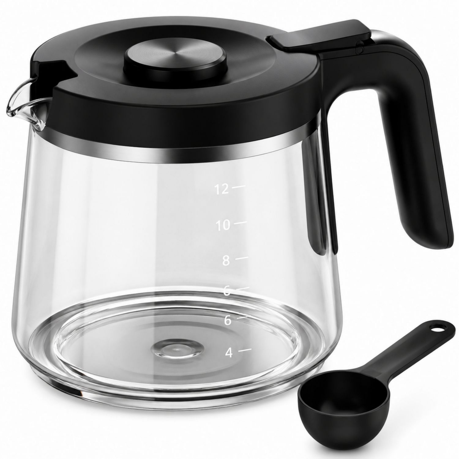 Caraffa in Vetro per Caffè 12 Tazze Nero
