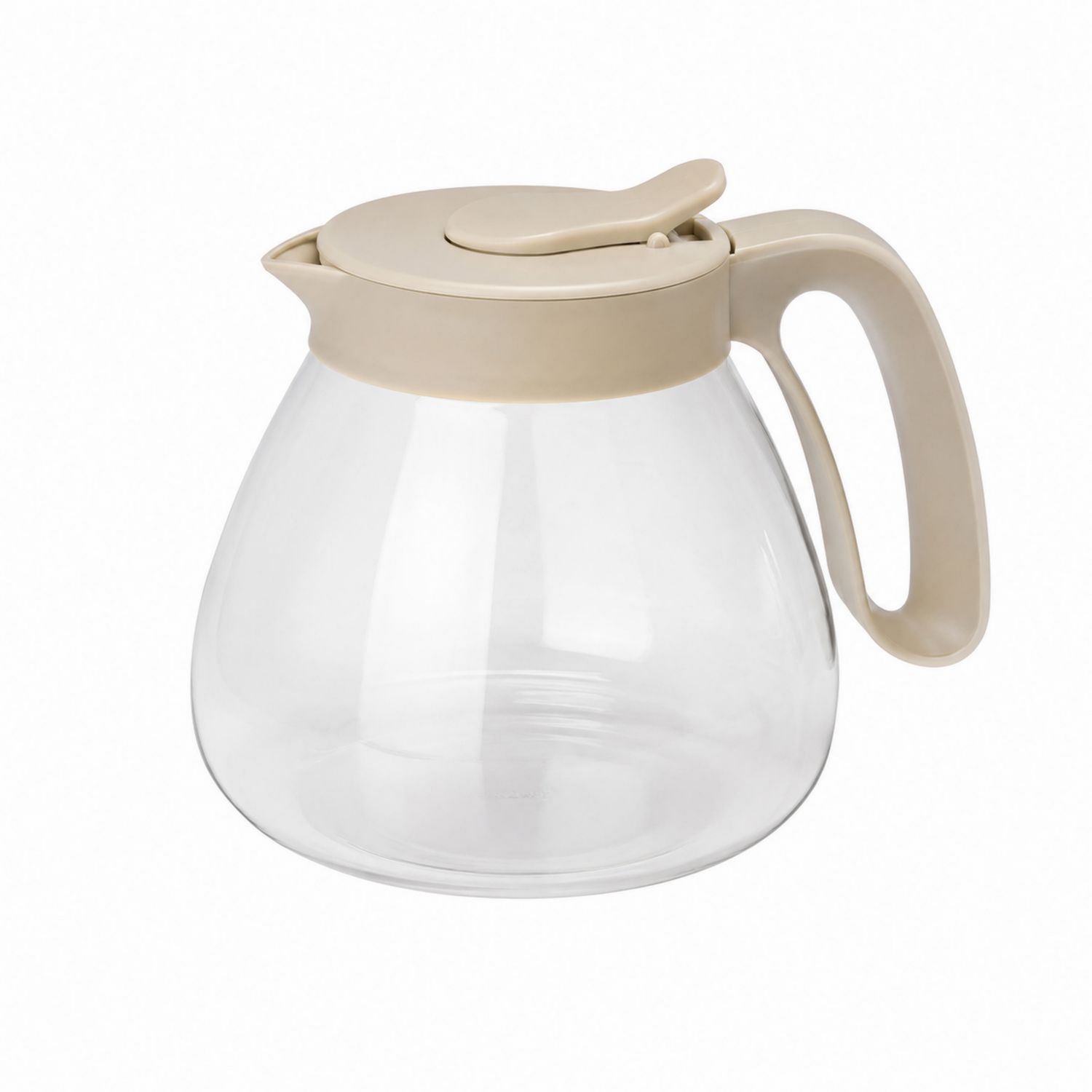 Caraffa in vetro trasparente con coperchio beige 1000ml