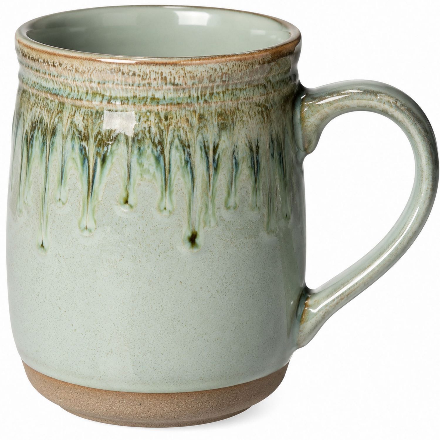 Tazza in Ceramica Verde con Smalto Artistico