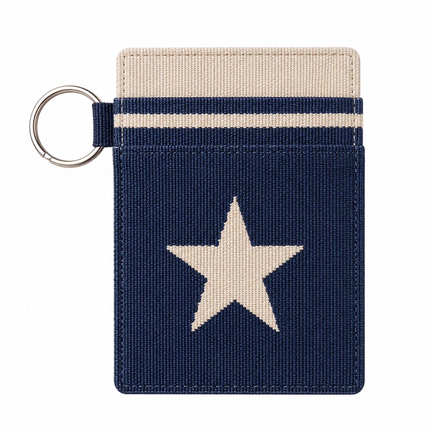 Porta Carte Blu e Beige con Stella