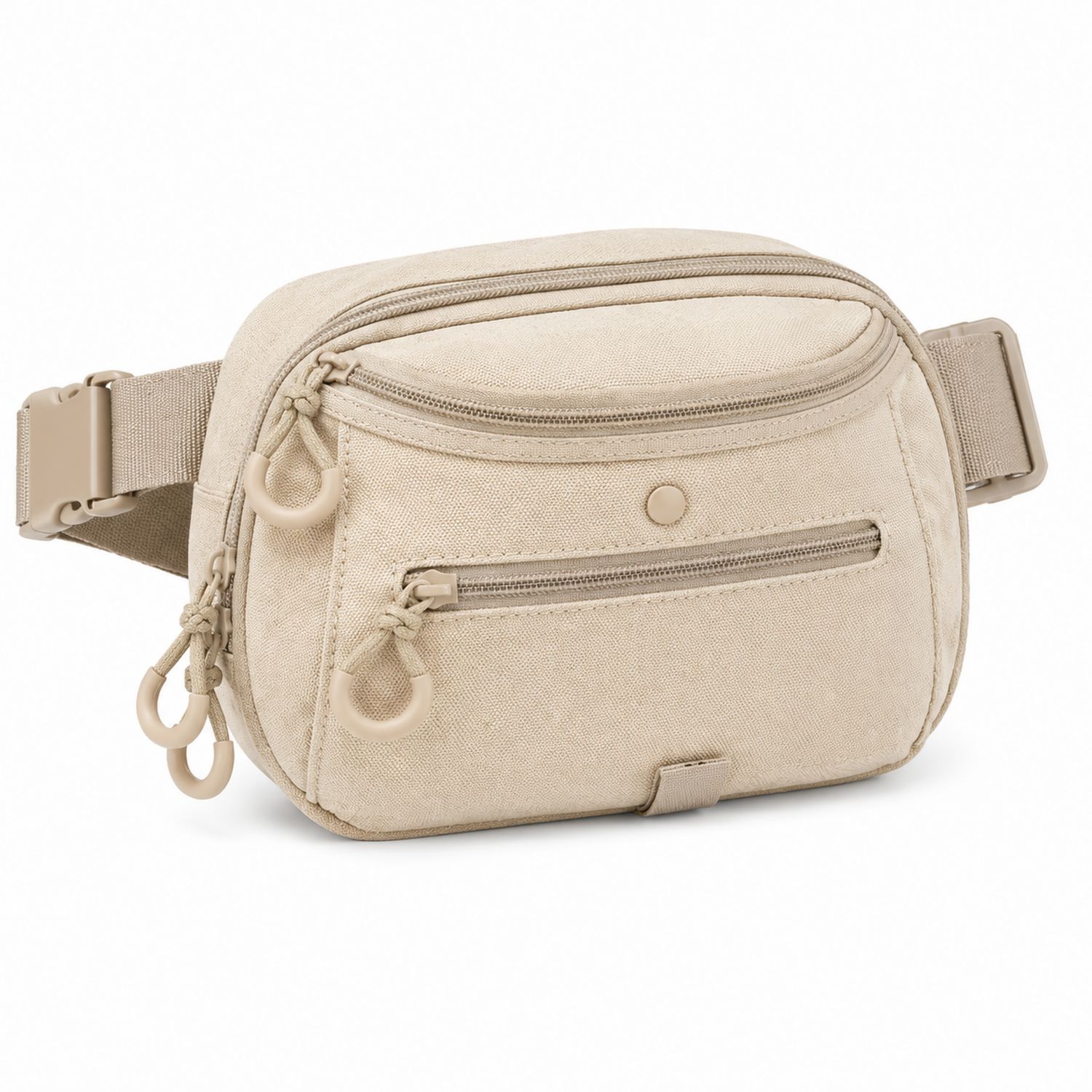 Marsupio Compatto con Cerniera Beige