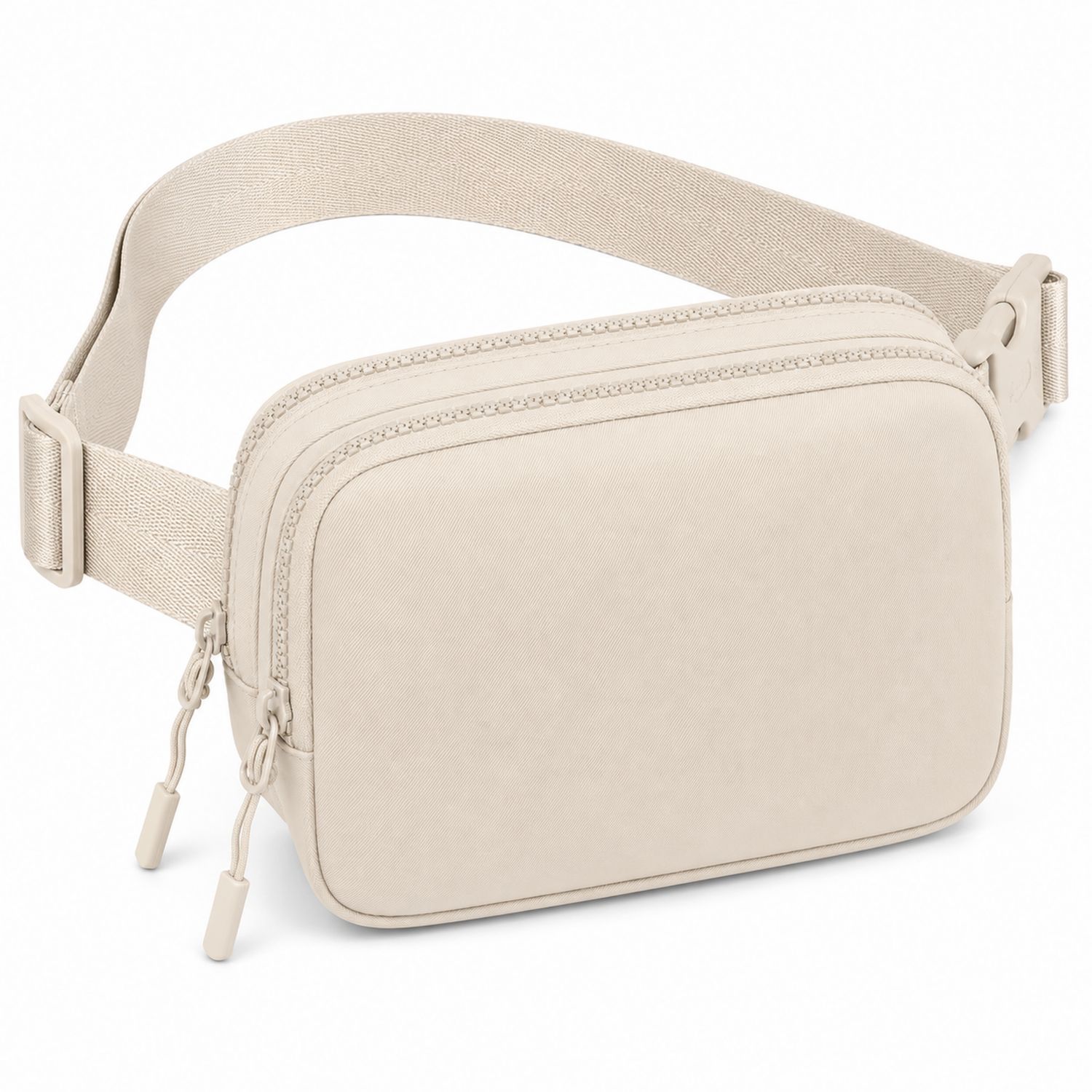 Marsupio Unisex Beige con Chiusura a Cerniera e Fascia Regolabile