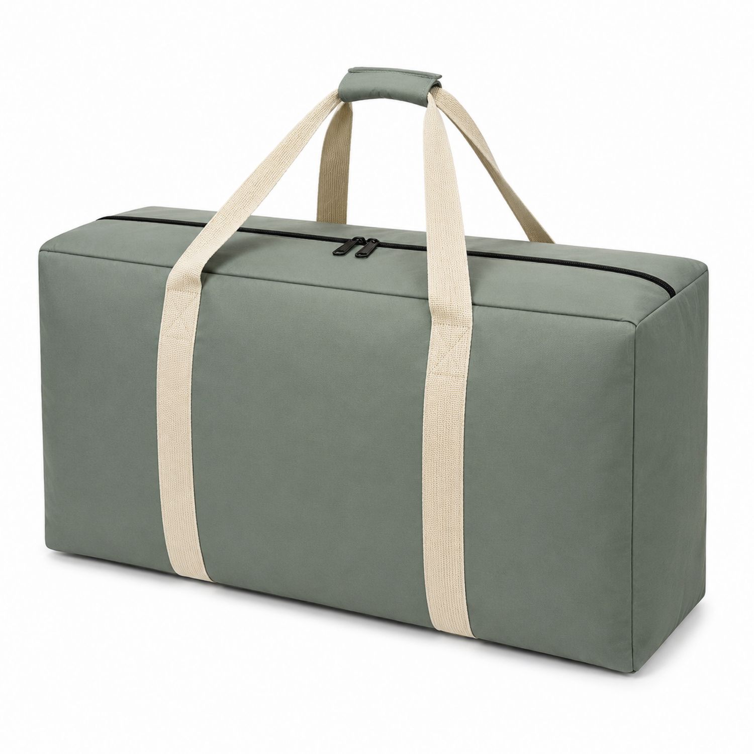 Borsa da Viaggio Rettangolare Verde con Manici