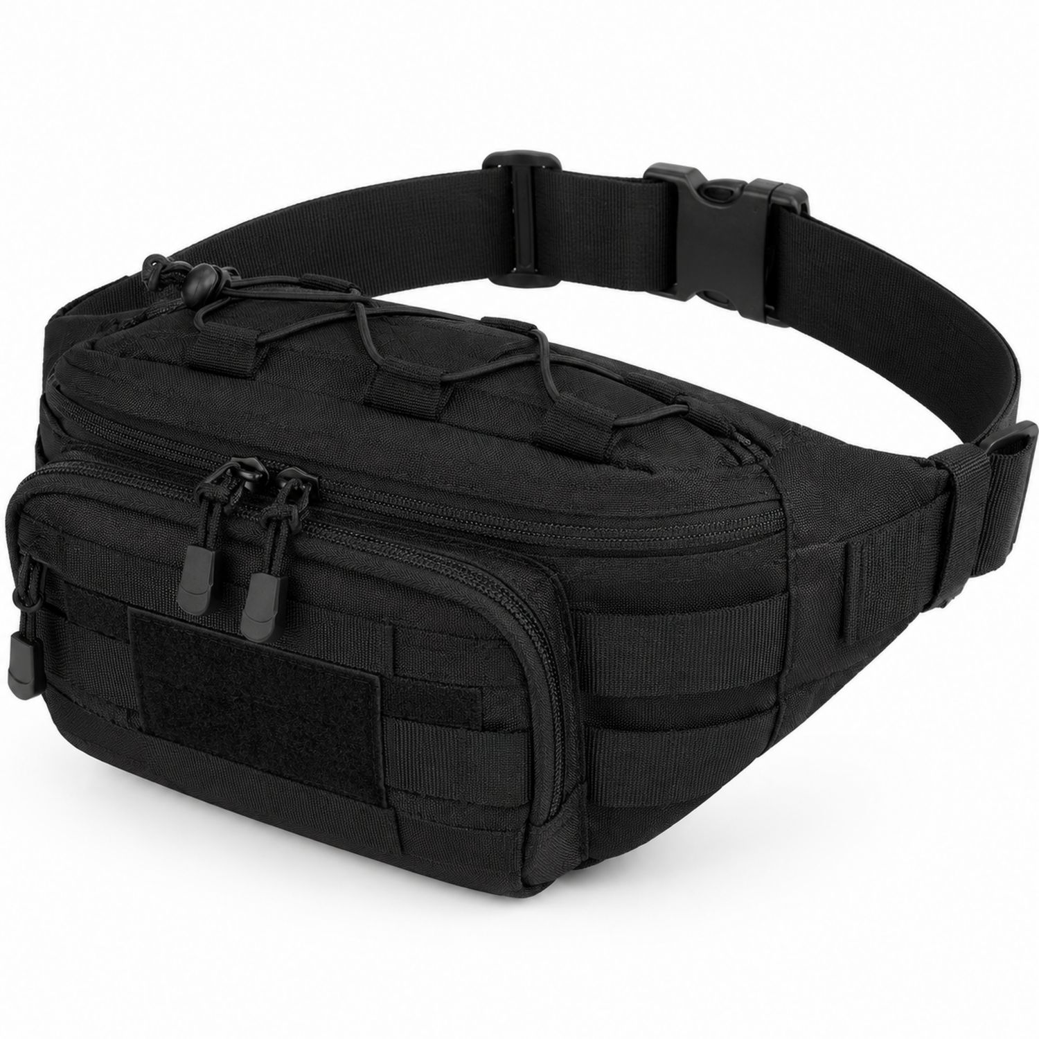 Marsupio Tattico Nero con Sistema MOLLE e Cintura Regolabile