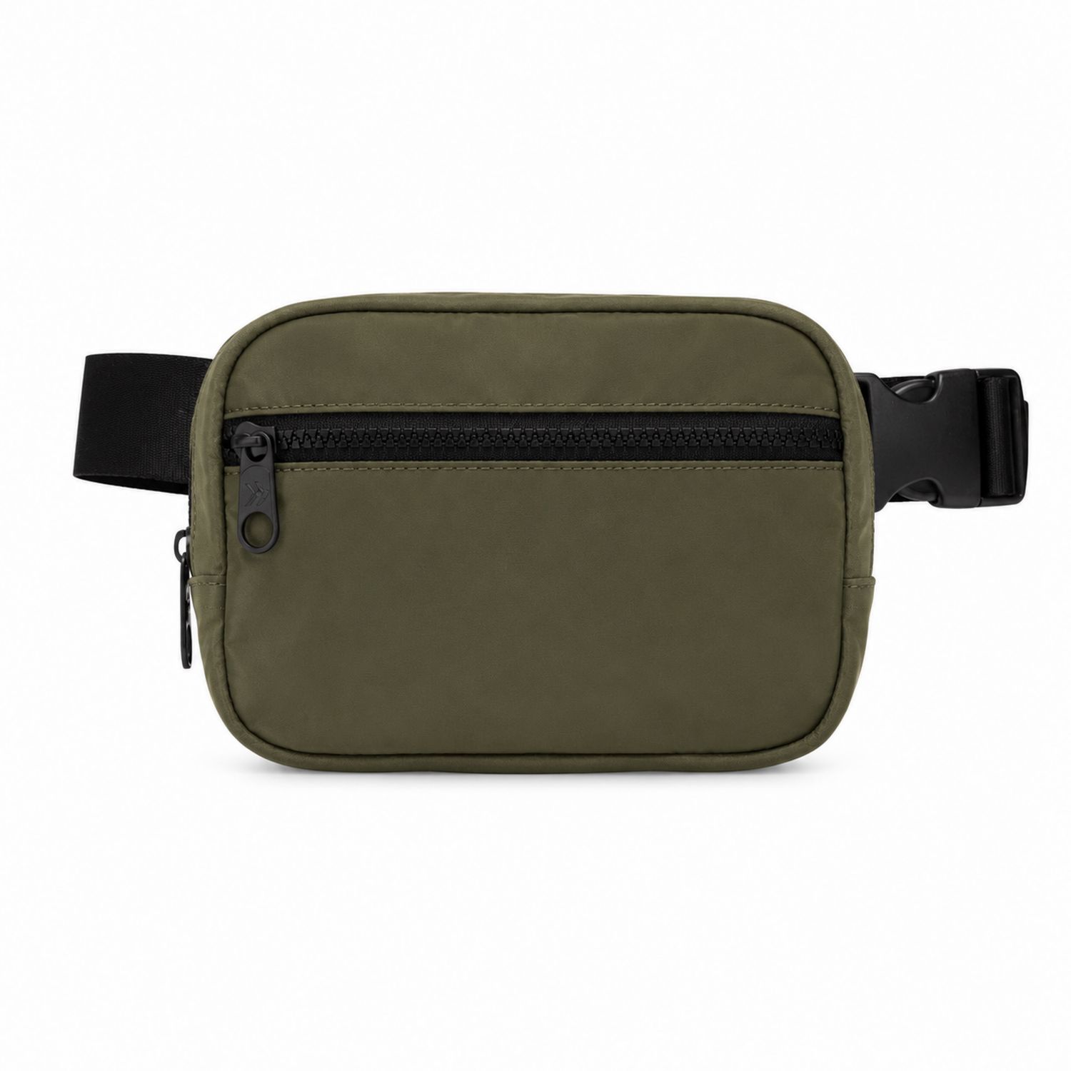Marsupio sportivo unisex verde oliva con zip impermeabile