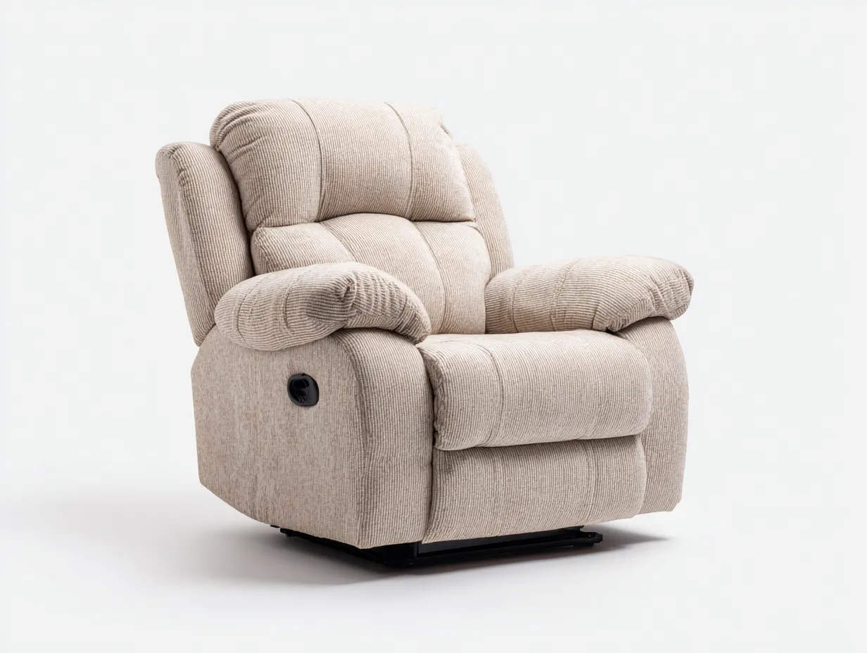 Sofás reclinables tapizado de tela 98x92x102 cm - beige - confort reclinable-Gacoriainterior