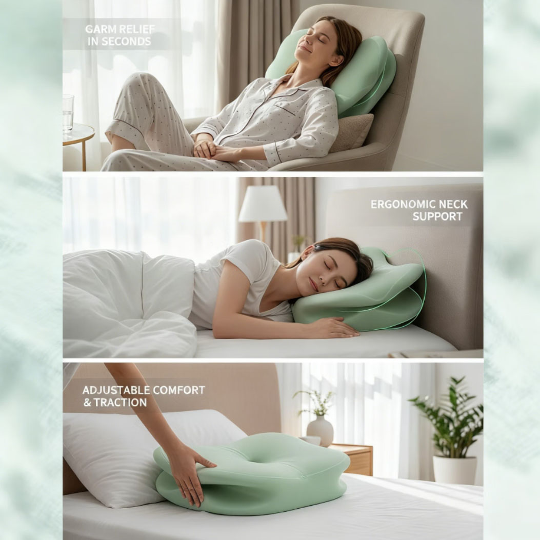 Neck therapy pillow