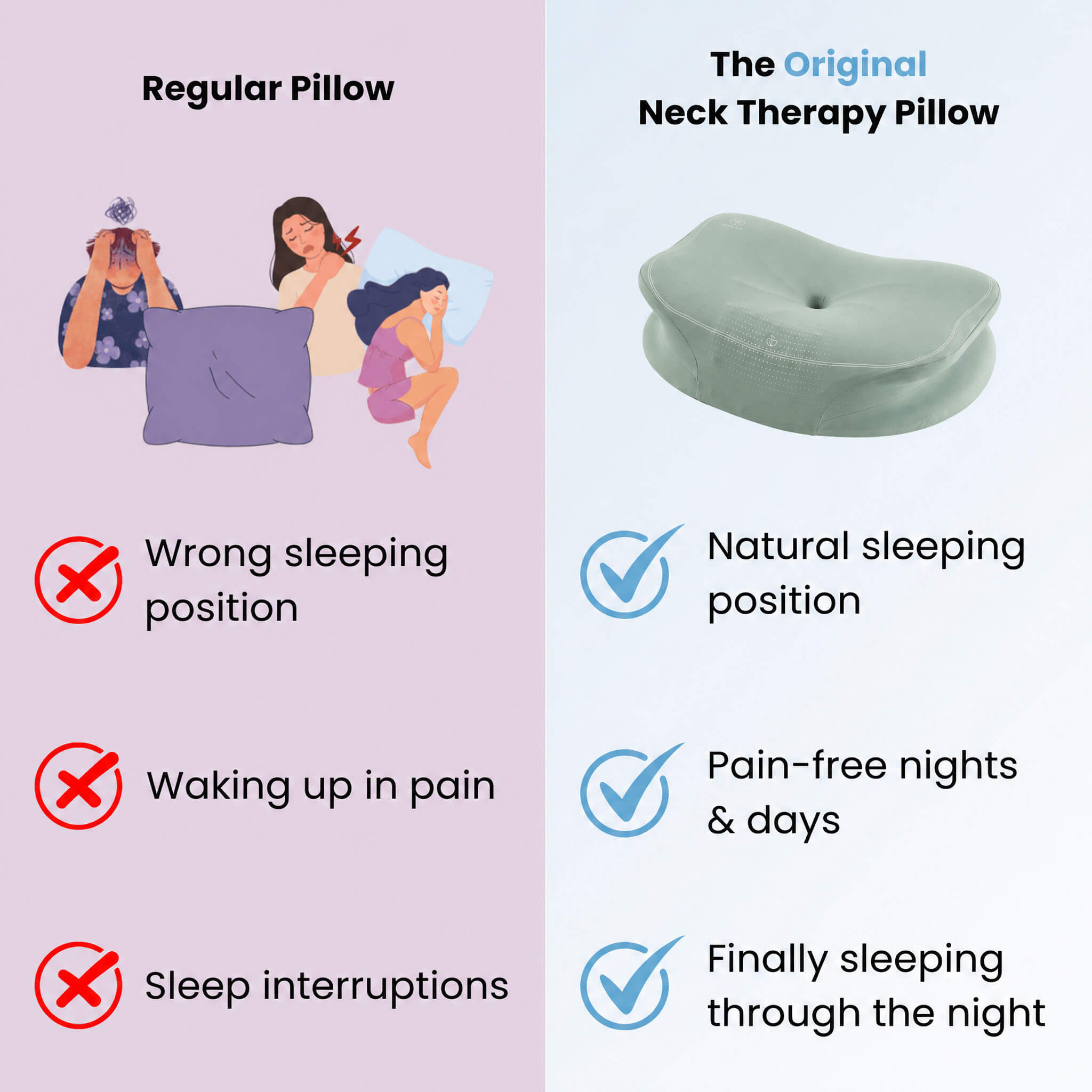 VALAER H02 Premium Ergonomic Cervical Pillow with Adjustable Height & Heat Therapy