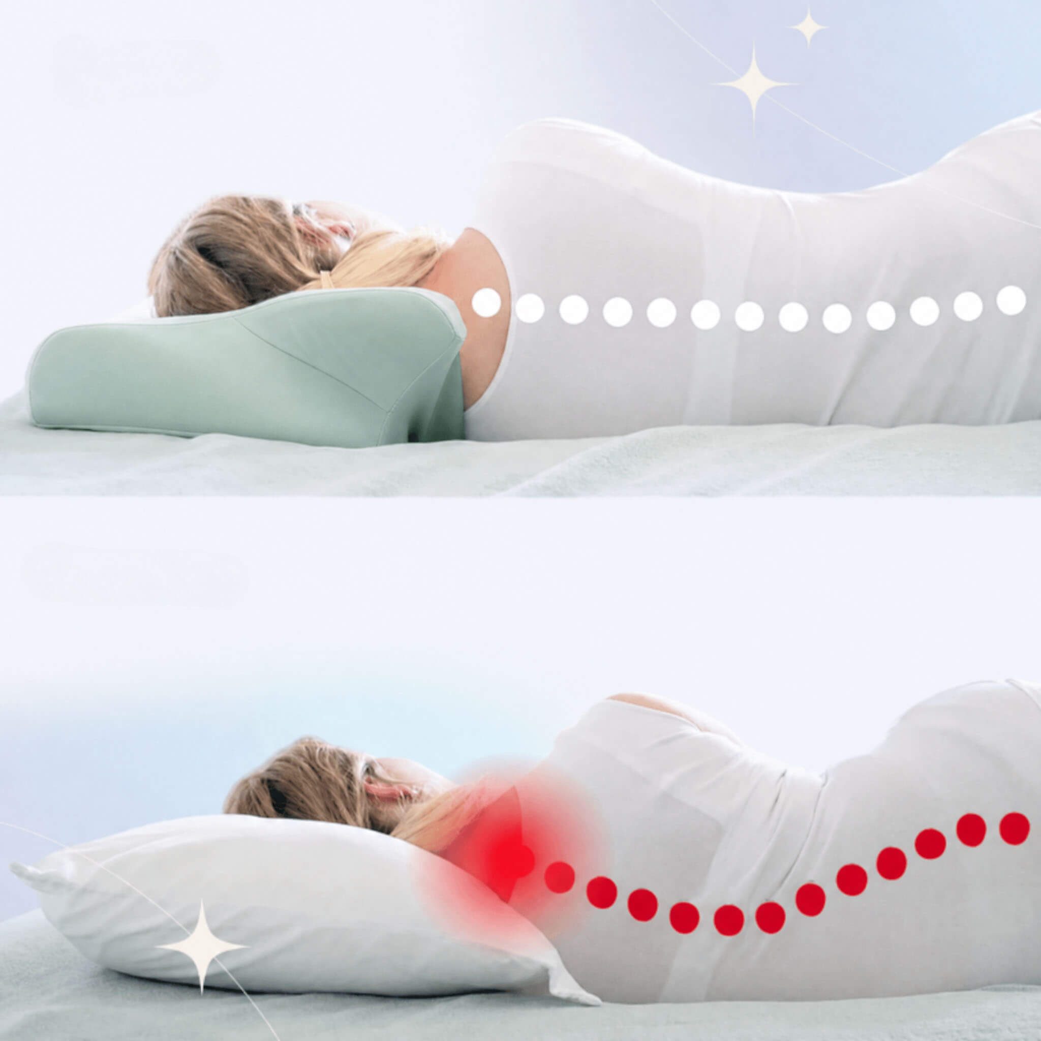 VALAER H02 Premium Ergonomic Cervical Pillow with Adjustable Height & Heat Therapy
