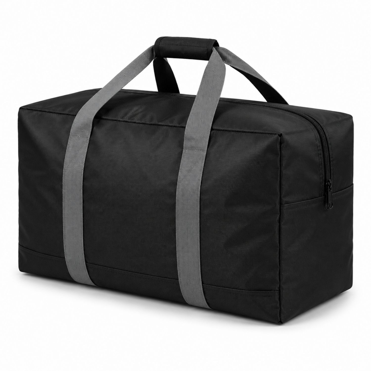 Unisex Reisetasche Schwarz Grau 60L mit Reißverschluss-Arvorik