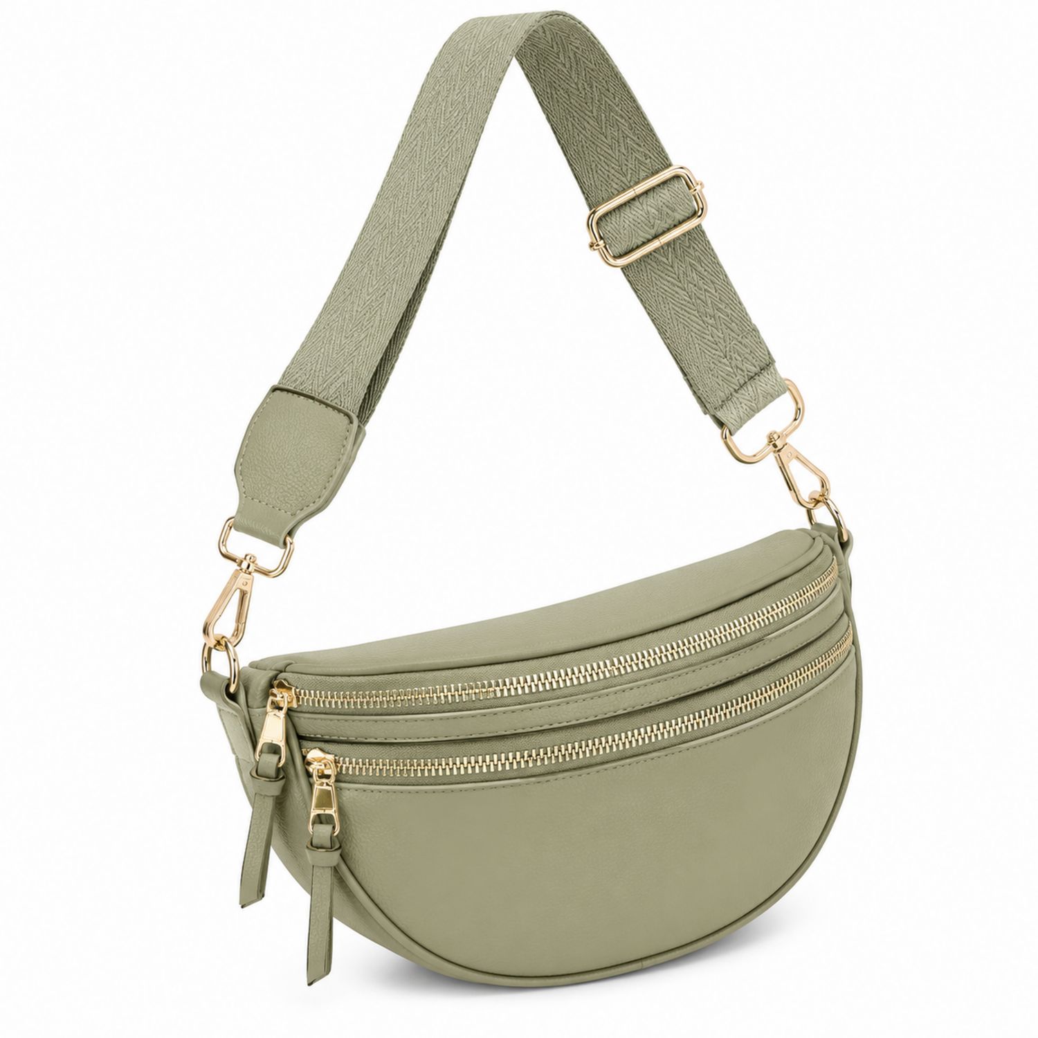 Olivgrüne Bauchtasche mit Verstellbarem Riemen-Arvorik
