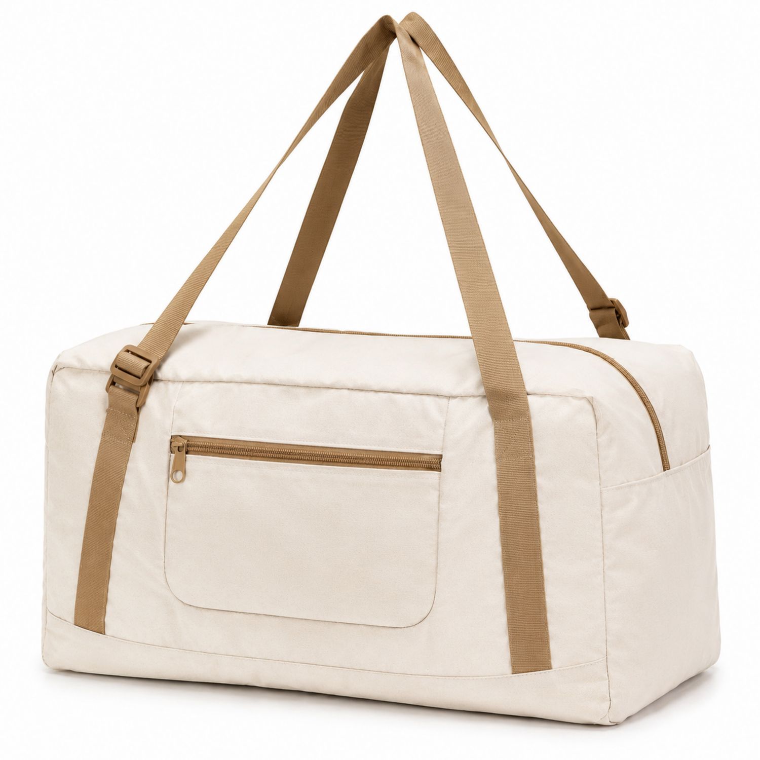 Beige Reisetasche mit Reißverschluss 55x25x30cm 41L-Arvorik