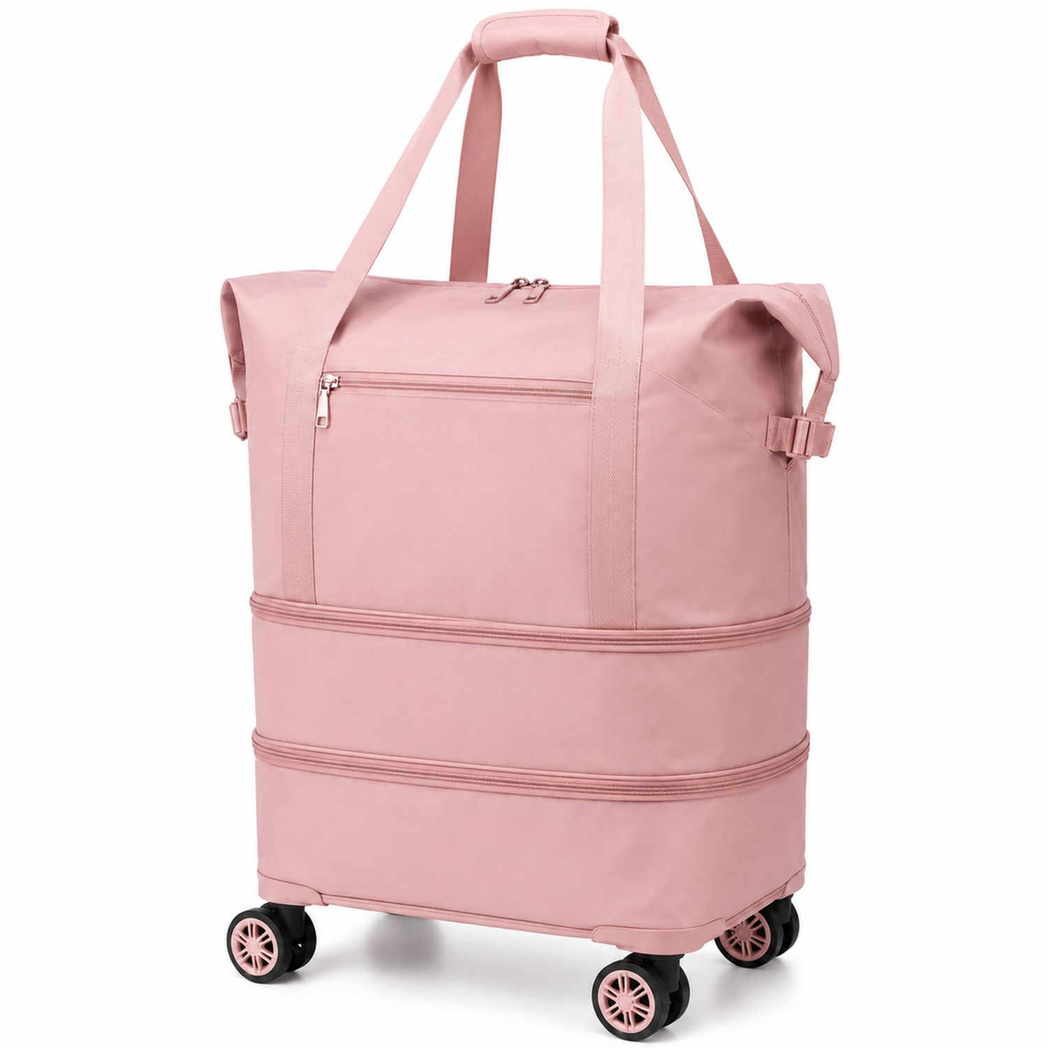 Rollbare Reisetasche Rosa mit Rollen-Arvorik