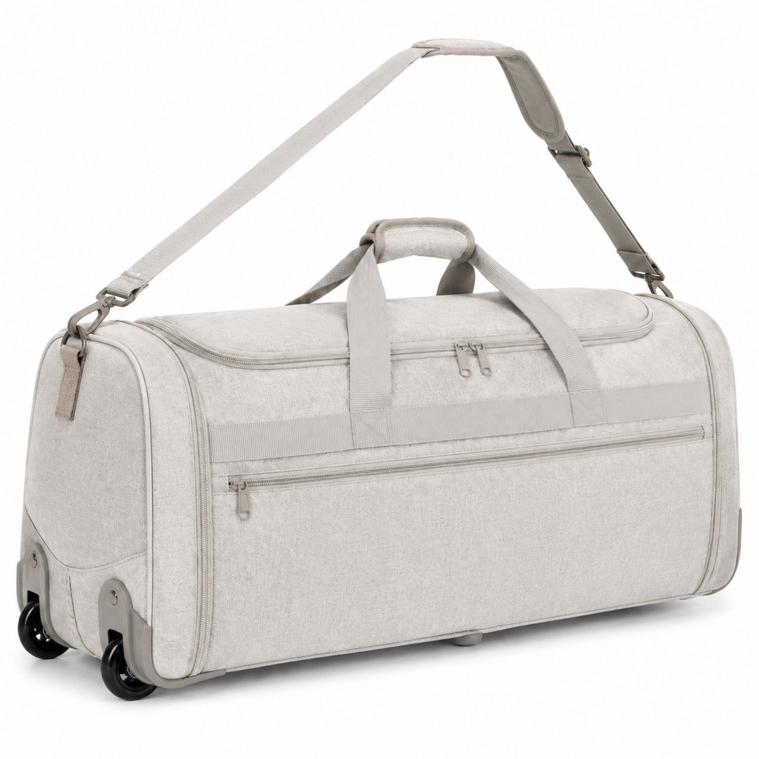 Unisex Reisetasche mit Rollen Beige 58L-Arvorik