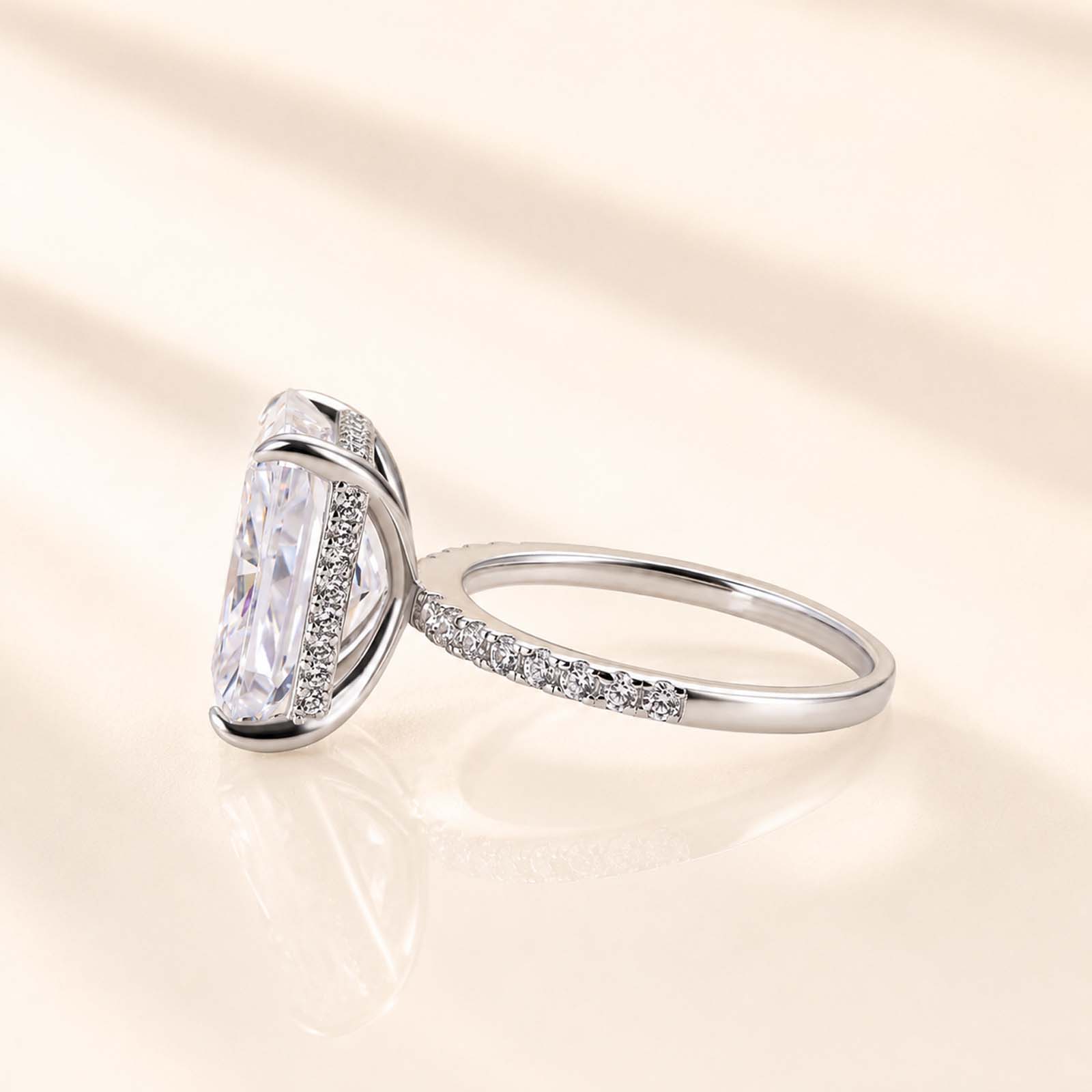  7.0Ct Simulated Diamond Radiant Cut Engagement Ring Or Enhancer Wedding Set In 