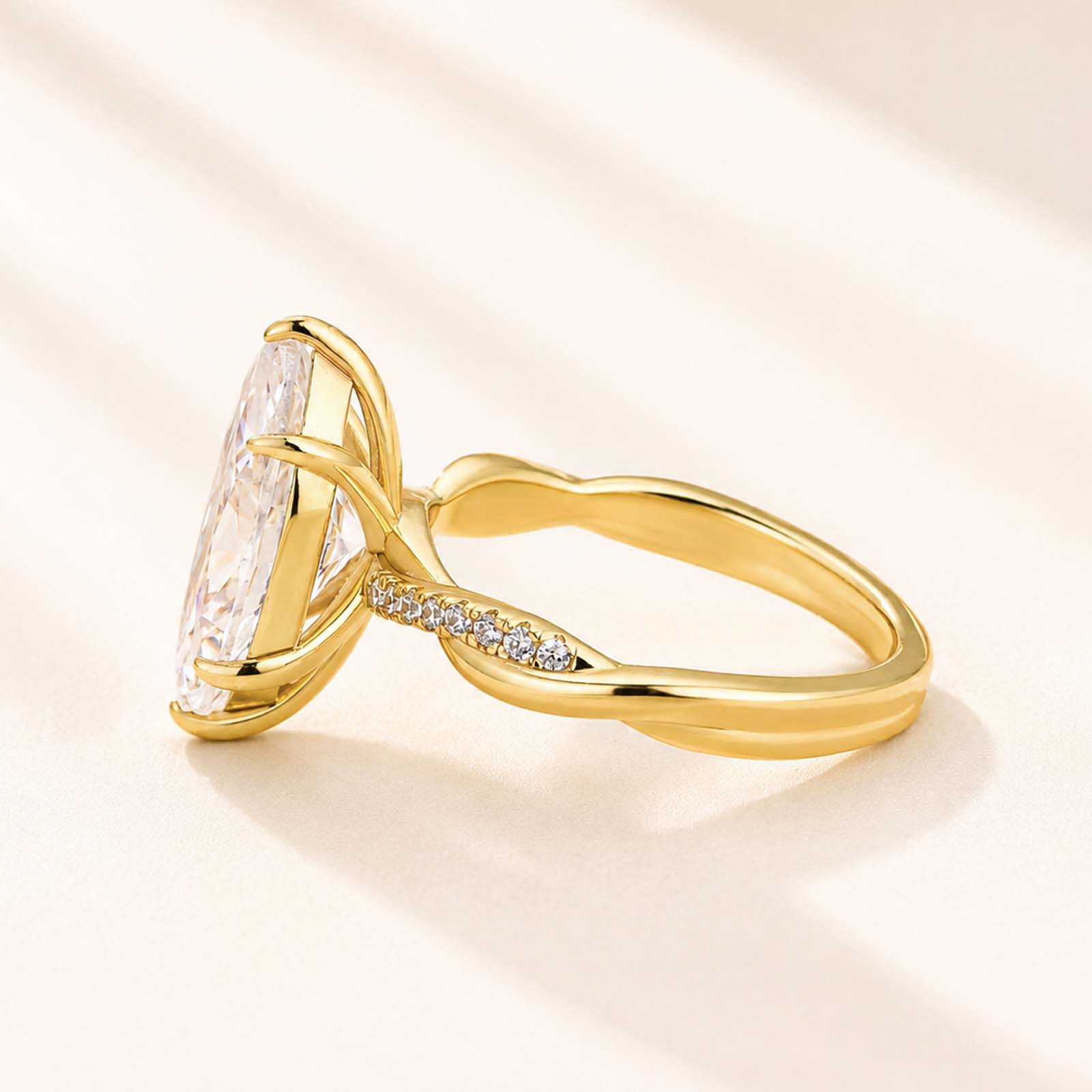Twist Moissanite 2.0Ct Marquise Cut Promise Rings For Women