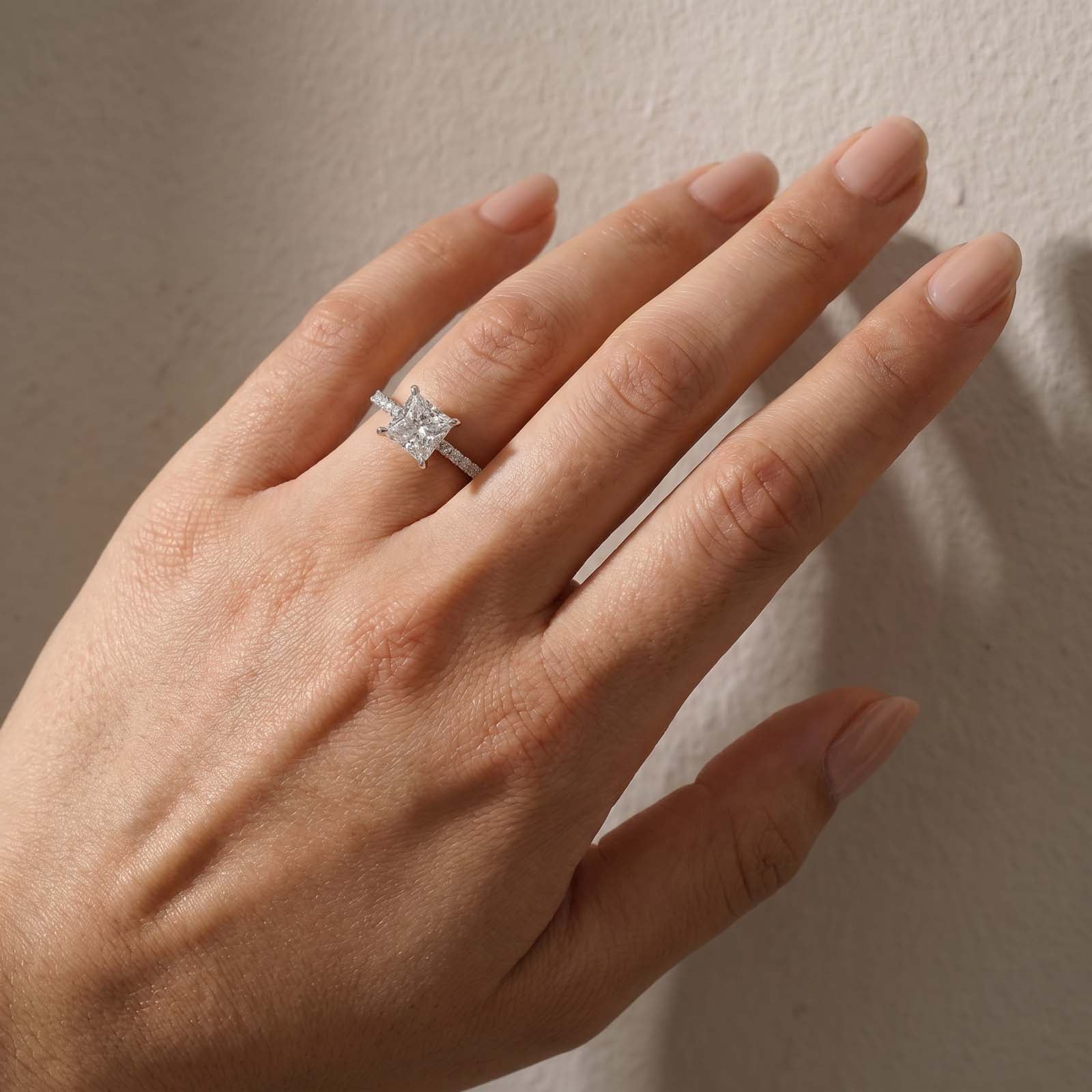  Elegant 2 Ct Princess Cut Sparkle Square Ring For Women Everyday Wear