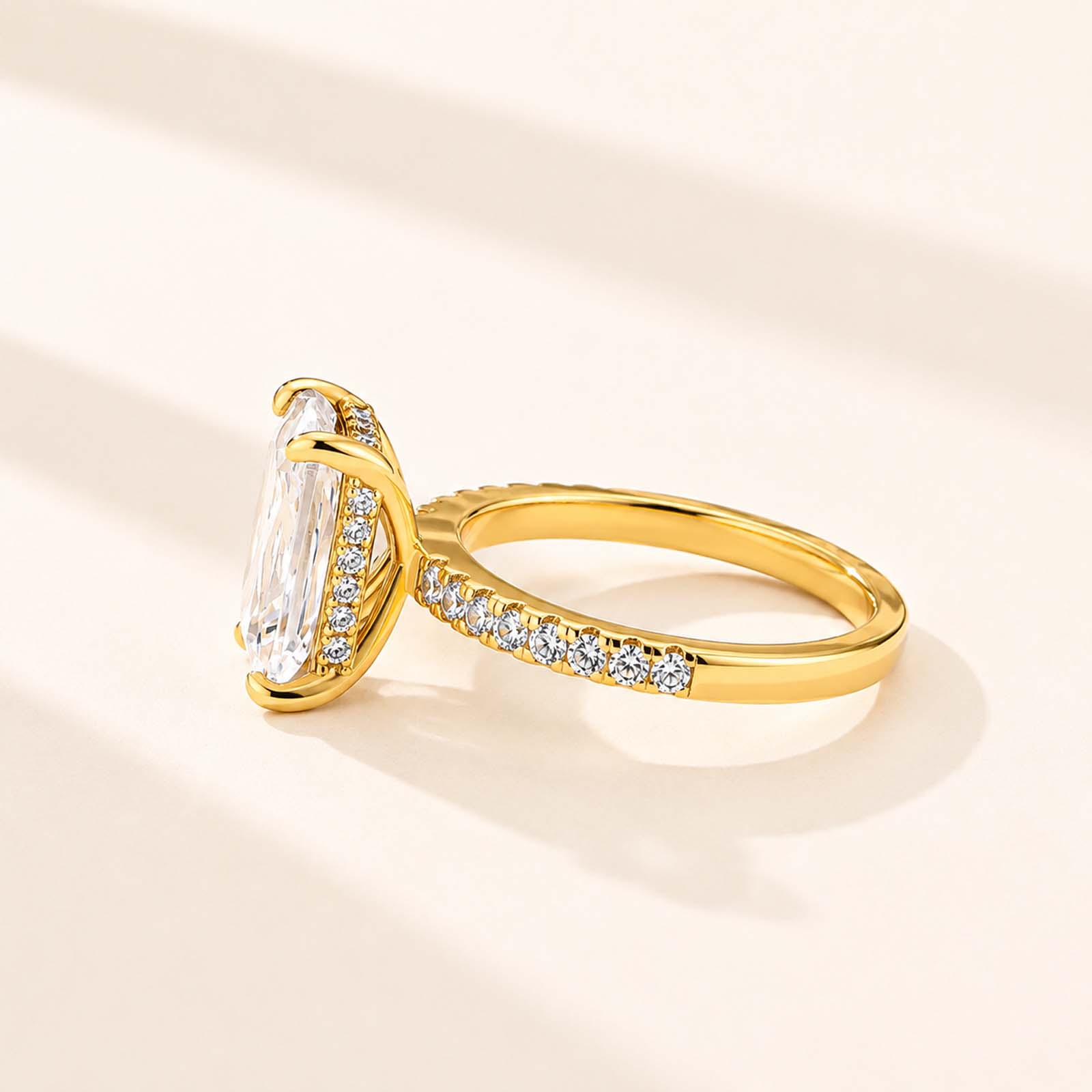 3.5Ct Elegant Radiant Cut Engagement Ring Everyday Wearable Ring For Women