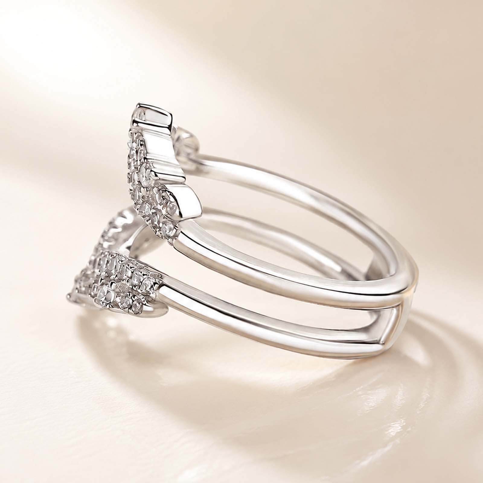 1.0Ct Exclusive Round Cut Jacket Stackable Band For Women