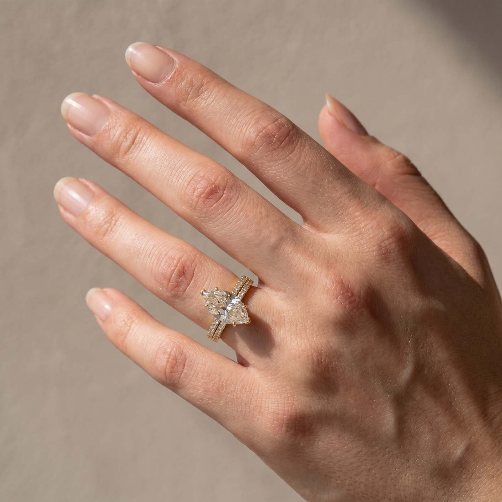 Classic 4.0Ct Marquise Cut Ring Set Travel Ring With Band For Women Everyday Wear