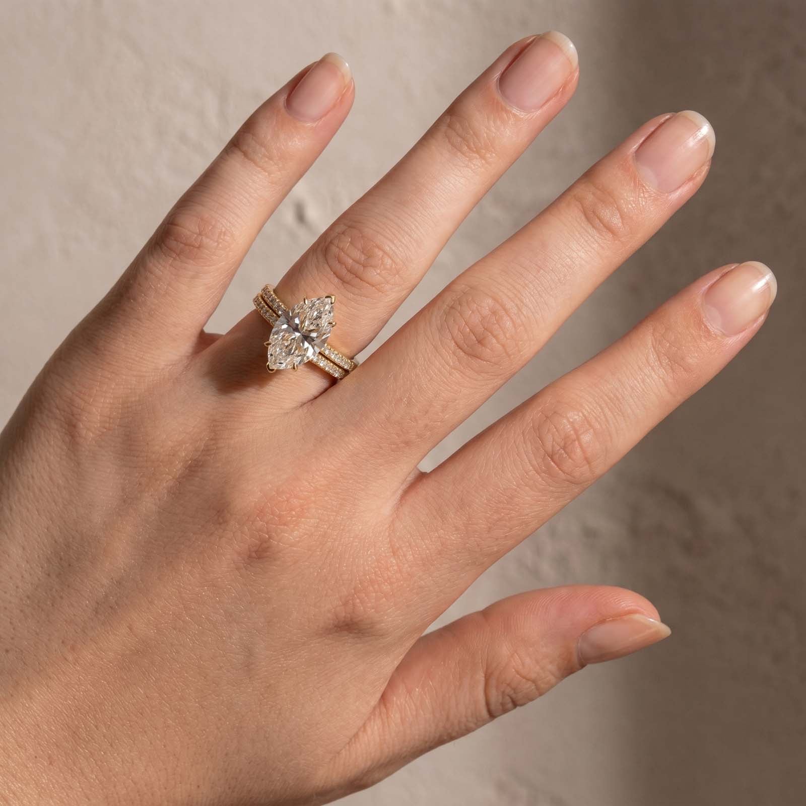 Classic 4.0Ct Marquise Cut Ring Set Travel Ring With Band For Women Everyday Wear