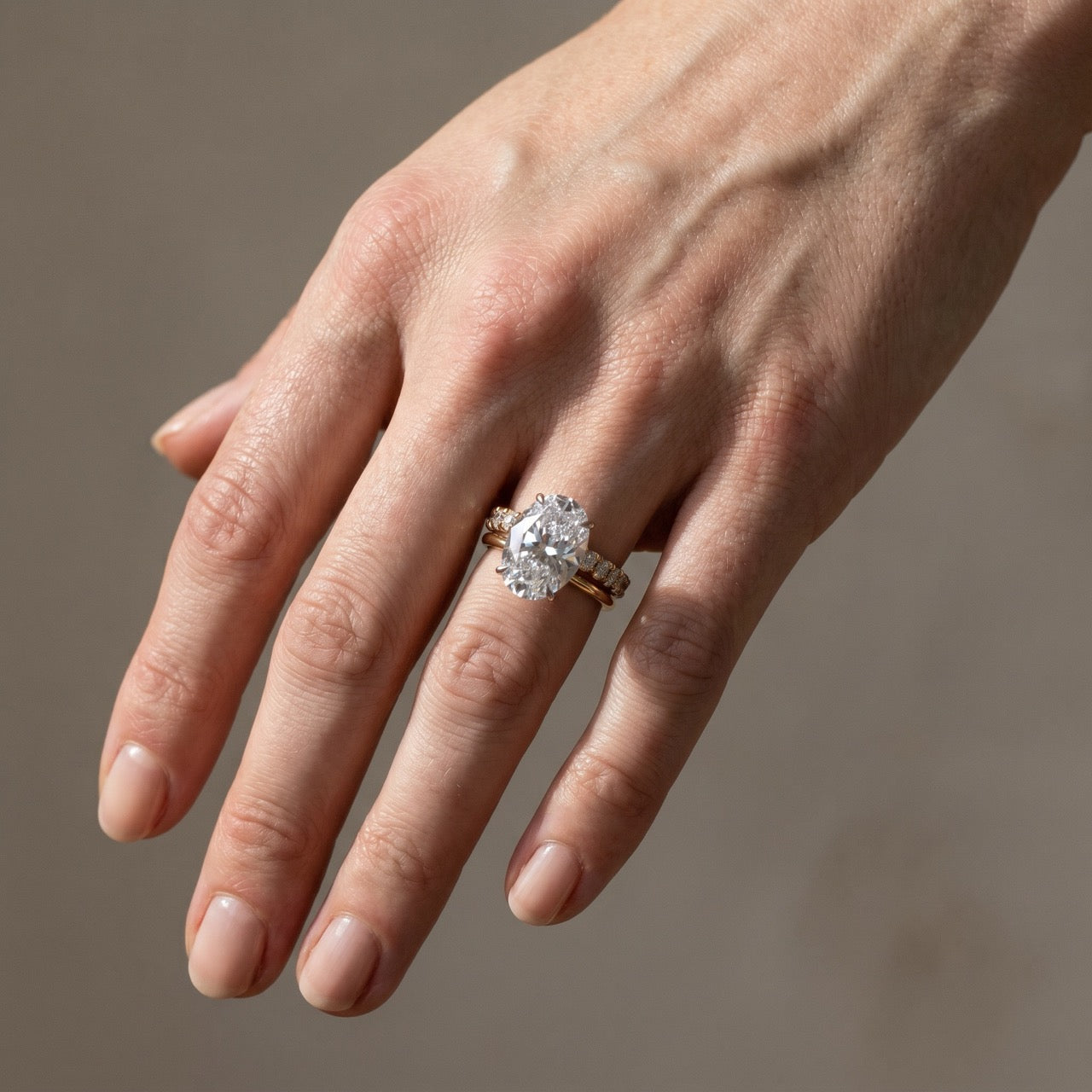 Luxury 4.5Ct Oval Cut 2PC Wedding Ring Set Date Rings Stackable Rings For Daily Wear