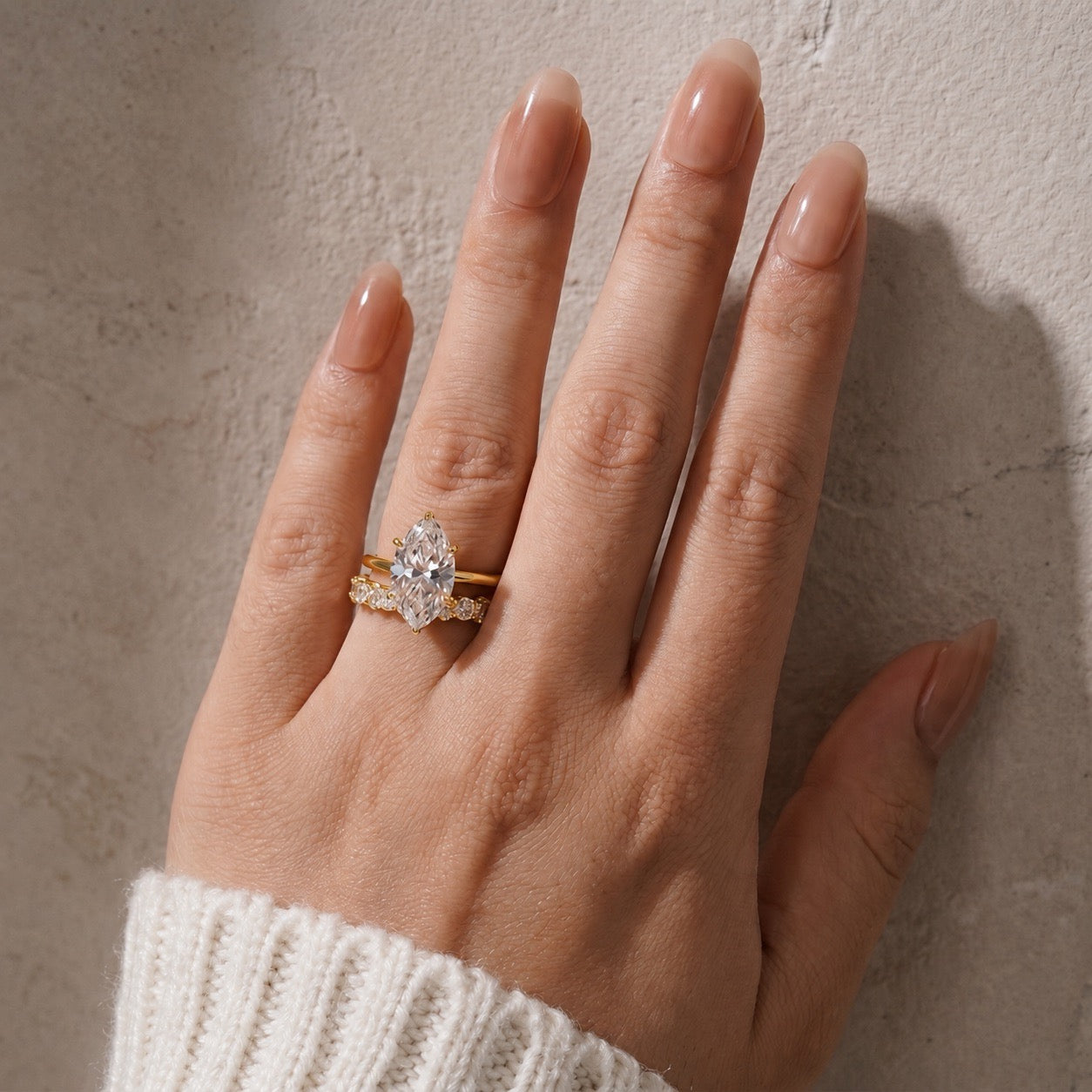 Affordable 3.0Ct Marquise Cut Bridal-Inspired Ring Sets Travel Ring Set For Everyday Wear