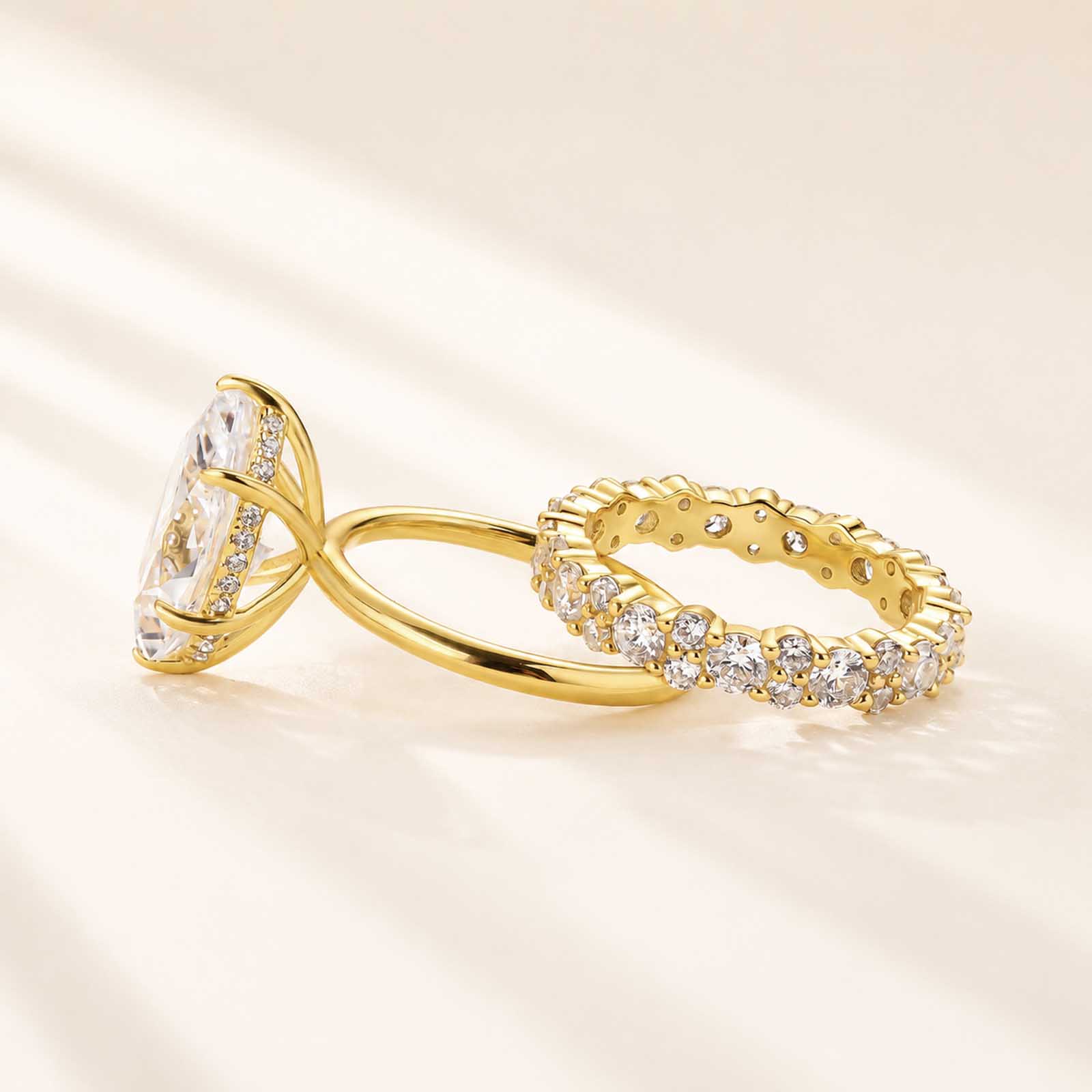 Affordable 3.0Ct Marquise Cut Bridal-Inspired Ring Sets Travel Ring Set For Everyday Wear