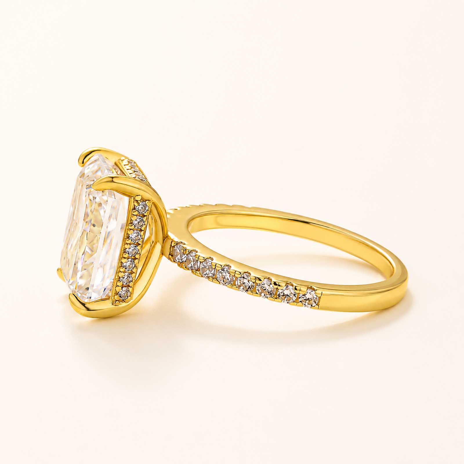  Half Eternity 4.0Ct Radiant Cut Promise Ring For Women