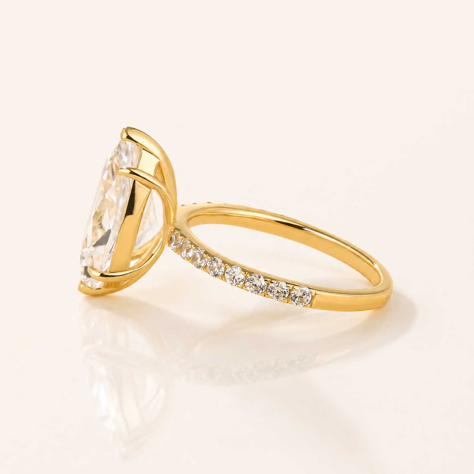 3.5Ct Marquise Cut Simulated Diamond Half Eternity Ring with Round Side Stones