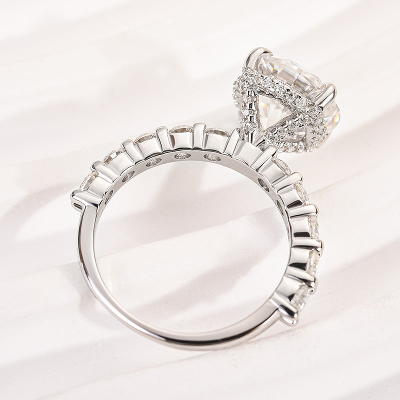 Velirella Moissanite 4.0 Carat Round Cut Engagement Ring - Velirellajewelry