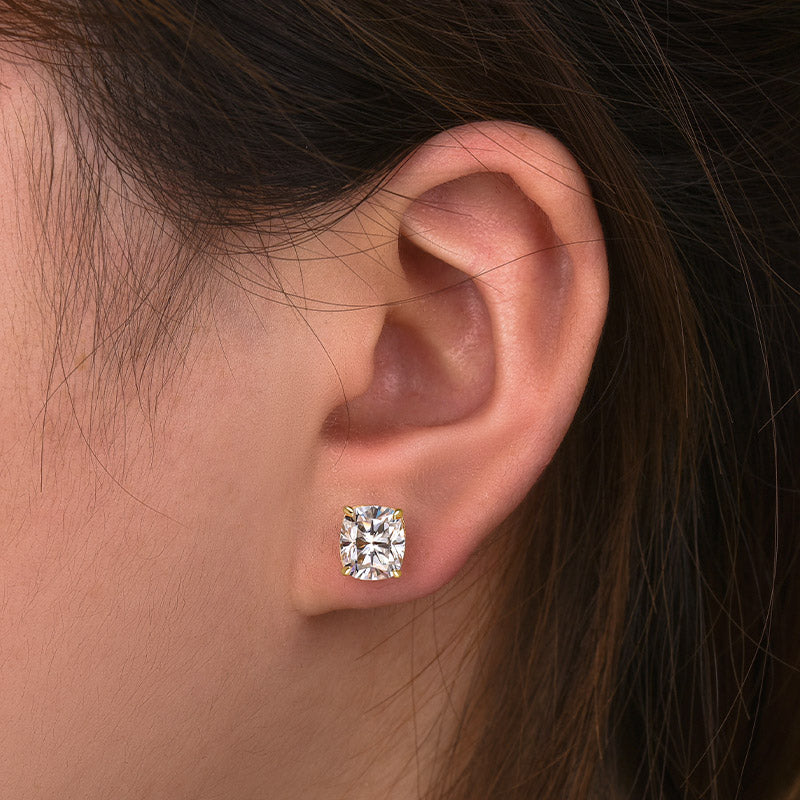Velirella Moissanite Cushion Cut Women's Stud Earrings - Velirellajewelry