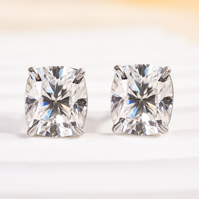 Velirella Moissanite Cushion Cut Women's Stud Earrings - Velirellajewelry