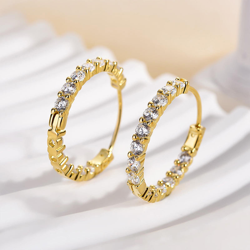 Velirella Unique Hoop Earrings In Brass - Velirellajewelry