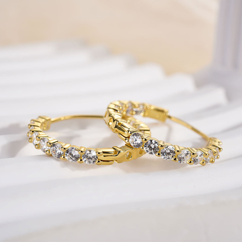 Velirella Unique Hoop Earrings In Brass - Velirellajewelry