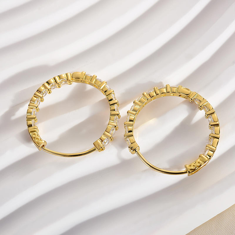 Velirella Unique Hoop Earrings In Brass - Velirellajewelry