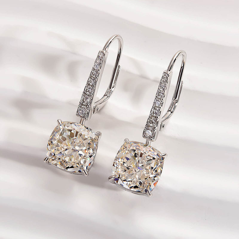 Velirella Exquisite Cushion Cut Women's Earrings In Brass - Velirellajewelry