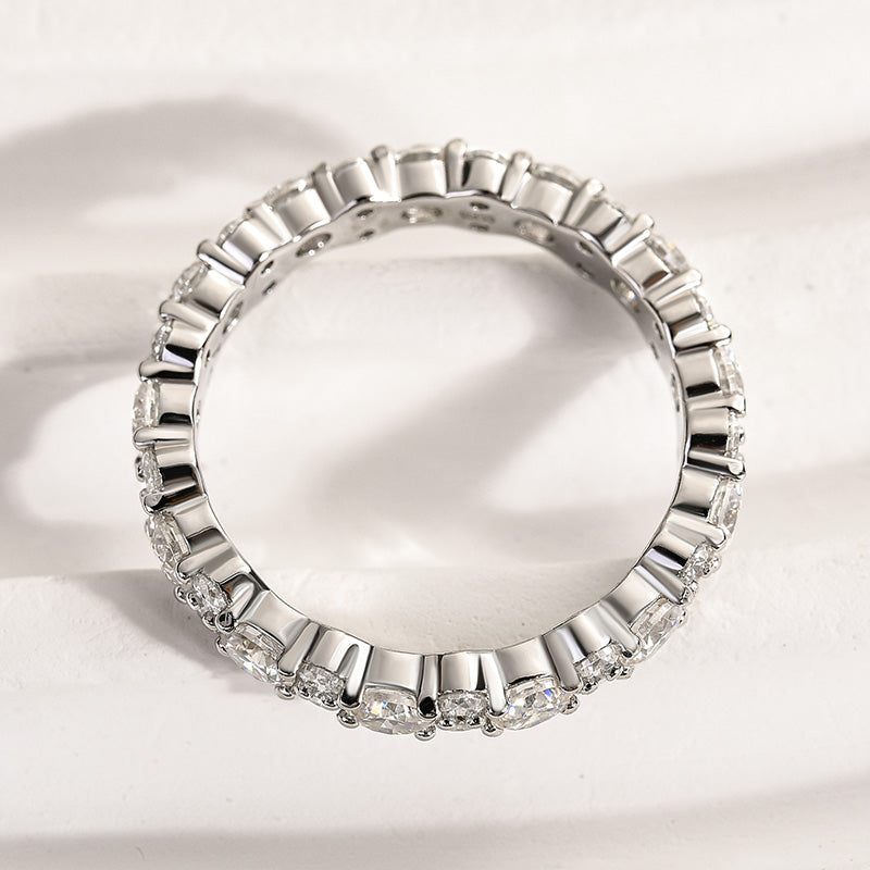 Velirella Moissanite 2.5 Ct Round Cut Full Wedding Band for Women - Velirellajewelry