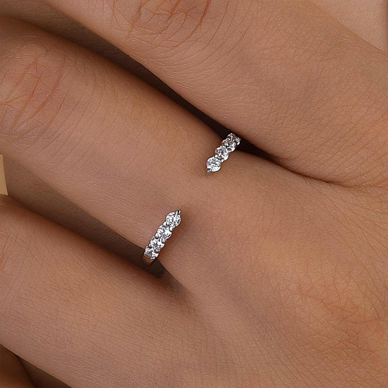 Velirella Dainty Open Wedding Band In Brass - Velirellajewelry
