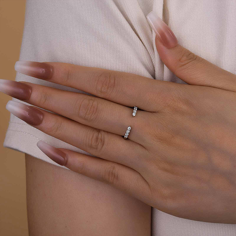 Velirella Dainty Open Wedding Band In Brass - Velirellajewelry